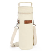 Tirrinia single wine cooler bag in beige, ideal for travel and picnics.