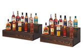TIRYIUOU liquor bottle display shelf 2-pack keeps bottles organized and ready to view.