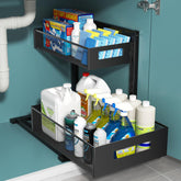 TISTAYA under-sink organizer with metal slide-out for efficient space use