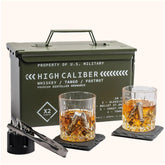 Titan LSO tactical box whiskey set displayed for gifting and conversation starters