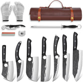 TIVOLI 13-piece butcher knife set for precise meat prep.