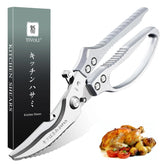 TIVOLI poultry shears close-up of the silver blade for precise, sharp cuts.