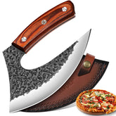 TIVOLI Ulu knife with rosewood handle for precise, balanced chopping.