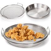 Tlence 10.3-inch oil filter tray top view for durable high-heat cooking
