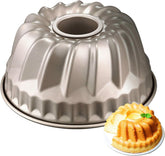 TLIOCAS 7inch Bundt pan with nonstick coating for easy release.