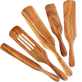 Tmkit teak spurtle set for versatile kitchen stirring