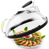TOFWOF 12in clear microwave splatter cover reduces mess during heating