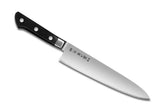 Tojiro 8.2-inch chef knife blade close-up for precise slicing.