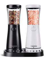 TOMEEM electric grinder with wide-mouth opening for mess-free refills.