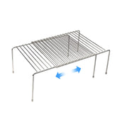 Tomorotec space saving rack extended to 22.8 inches for flexible kitchen organization.