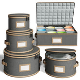 TomVista hard-shell storage full set protecting dinnerware during moving
