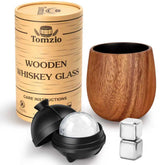 Tomzio charred wooden bourbon glass 11oz highlights premium craftsmanship and aroma