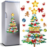TOODOO Christmas tree fridge magnets assembled for a festive fridge display