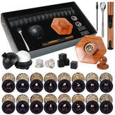 TOOKEBEEGO 27Pcs Whiskey Smoking Kit with Torch for a richer cocktail smoke