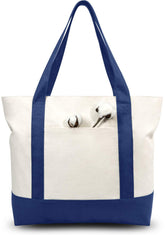 TopDesign tote bag with external pocket for quick-access essentials.