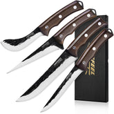 Topfeel 4-piece knife set slicing knife for precise kitchen prep.