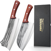 Topfeel cleaver 7.5-inch blade for tough meat prep.