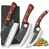 Topfeel Serbian chef knife 7-inch blade for precise cooking tasks.