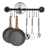 Toplife 237-inch pot rack wall mount keeps heavy pots organized and accessible.