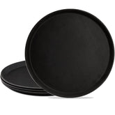 TOPZEA 4-pack round serving trays with 14-inch diameter for stable service