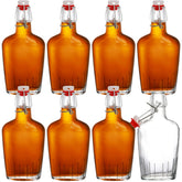 TOPZEA 8-5oz swing-top glass flask front view for easy pouring and sharing.