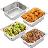 TopZea half-size steam table pan 4in deep for versatile buffet and prep use