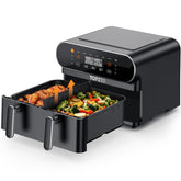 Topzee 11-qt air fryer full basket for family meals with efficient batch cooking.