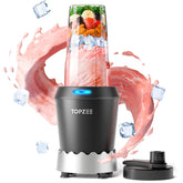 TOPZEE personal blender motor delivers powerful smoothies with ice crushing.
