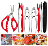 TORINALITAL crab leg crackers set ready to crack shells with ease.