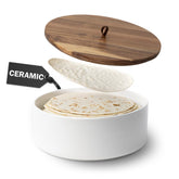 Tortillada ceramic tortilla warmer with lid keeping tortillas warm and soft