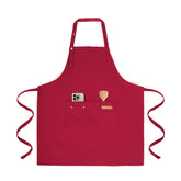 Tosewever art apron red front view with adjustable neck strap