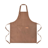 TOSEWEVER art apron for women painting brown with large pockets for tools