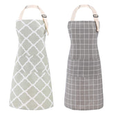 Tosewever bib apron grey-green with adjustable neck for a comfortable fit.