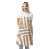 TOSHEX kitchen apron waterdrop resistant protects clothing while cooking.