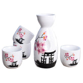 Tosnail sake bottle pour in white ceramic for elegant, mess-free serving