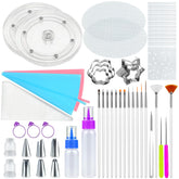 TOSPARTY acrylic cookie turntable for smooth 360-degree rotation during decorating.