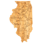 Totally Bamboo Illinois map cutting board for detailed map-inspired food prep.