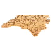 Totally Bamboo destination-north-carolina-map-engraved-board for display and prep.