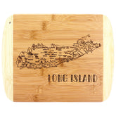 Totally Bamboo Slice of Life Long Island board with engraving for stylish entertaining