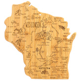 Totally Bamboo Wisconsin state cutting board 12x13 for prep and display