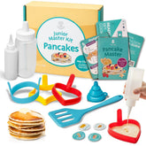 Tovla Jr heart mold pancake kit used by kids for creative breakfast art.