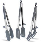 Towingo 12-inch Classic Tong with silicone tips for safe flipping and serving