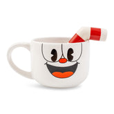 Toynk Cuphead mug face design adds playful character to your daily coffee routine.
