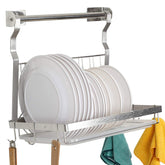 TQVAI over sink dish drainer rack with foldable design for compact kitchens.