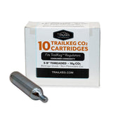 TrailKeg 16g CO2 cartridge for beverage dispensing; consistent pours