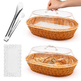 Trez Treamer rattan bread baskets in a pair for stylish bread display