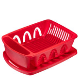 Tribello sink drying rack with attached drainboard keeping counters dry and organized