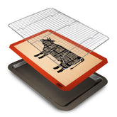 Trinity Provisions meat resting pan with wire rack highlights juicier steaks after resting