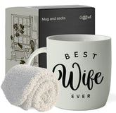 Triple Gifffted Best Wife Ever mug front view with dual-sided message for daily appreciation