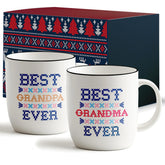 Triple Gifffted Grandparents mug with heart quotes, perfect for grandma's daily coffee